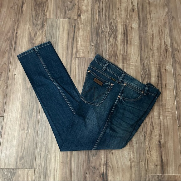 Wrangler Other - Starched Wrangler Retro Men's Indigo Slim Straight Jeans • Size: 36x34